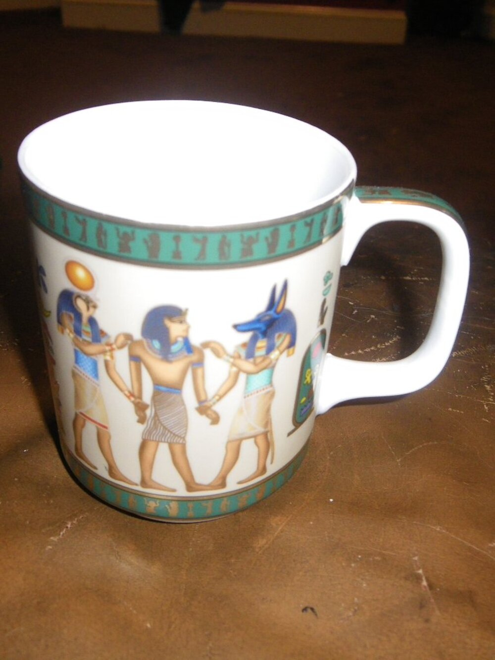 Limoges Fathi Mahmoud Egyptian Scenes Coffee Tea Gold Rim Cup Mug Made in Egypt